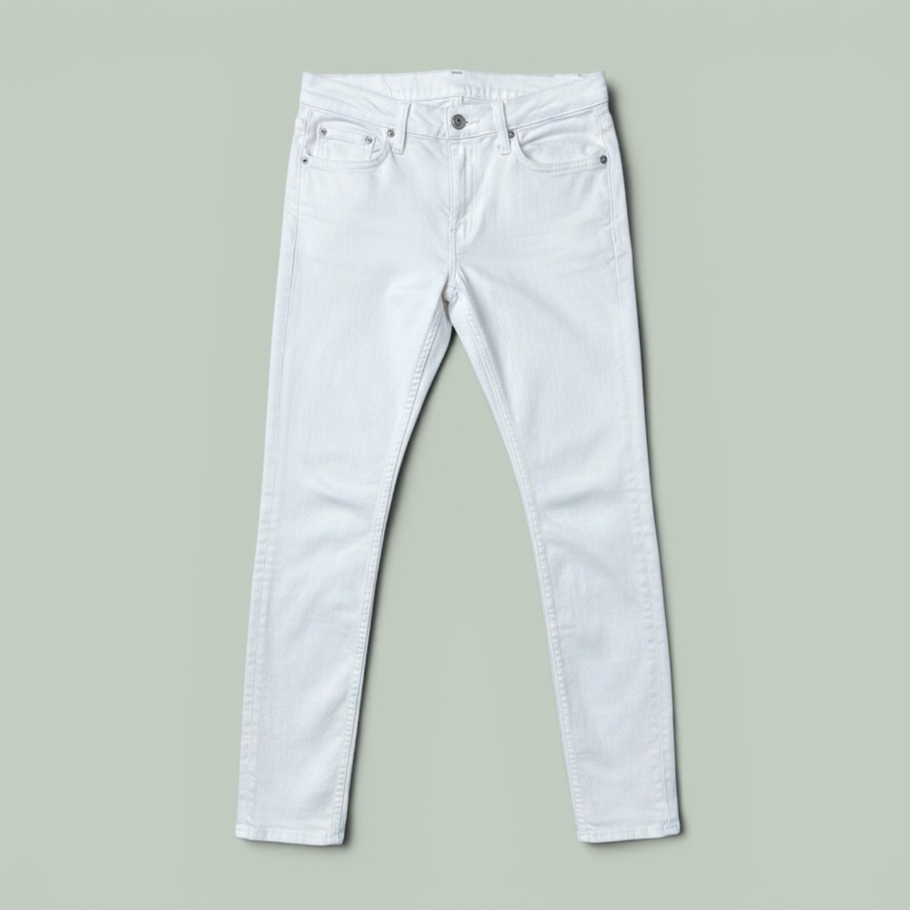 Rag & Bone Skinny Jeans Women 27 White Good Aged Bright White W1590O337